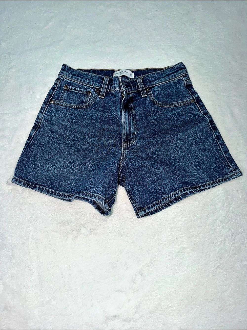 Abercrombie & Fitch The Dad Short High Rise Denim Shorts Waist 27